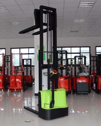 Electric forklift 1500kg battery operated pallet stacker with optional lifting height