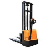 Factory warranty walking type electric pallet stacker cheap stacking forklift truck for warehouse