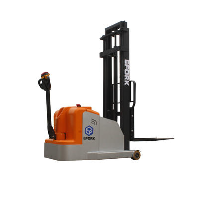 900kg electric pallet stacker with inner charger counterbalanced weight walking type stacking truck