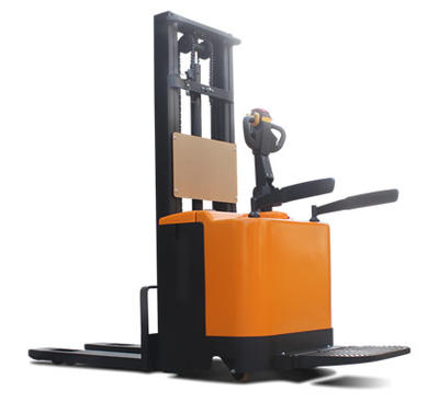 Standing type electric pallet stacker with EPS system stacking forklift truck