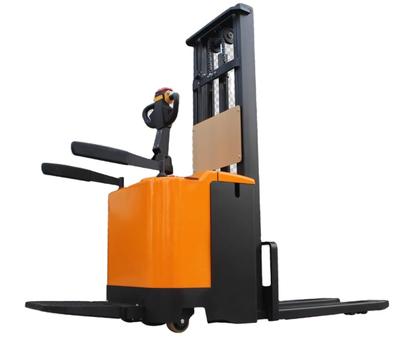 Standing type electric pallet stacker with AC driving motor 2T load capacity lift truck forklift