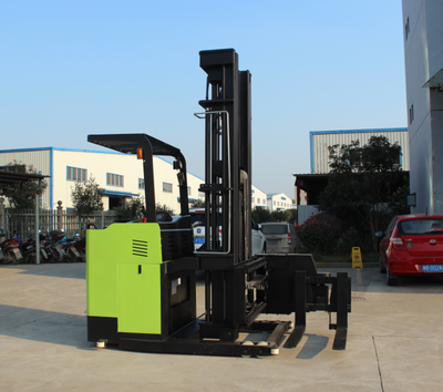 Best Sales 1500kg 6000mm Electric Three-way Stacker Green Electric Forklift with Excellent Forklift Attachments