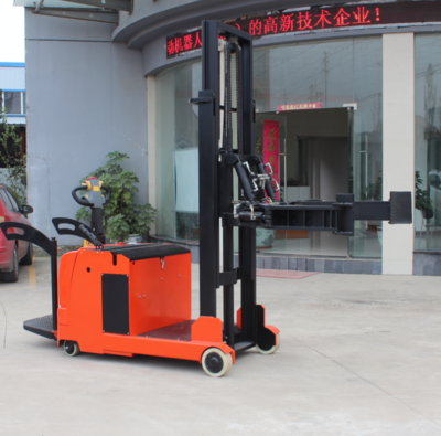 800 Kg 2700 mm Electric stacker with rotating paper roll clamp for drum lifter