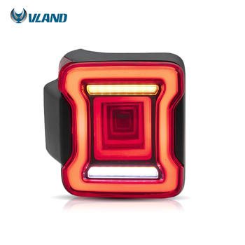 Vland factory for car tail light for Wrangler taillight 2018 2019 full LED rear light with moving signal wholesale price