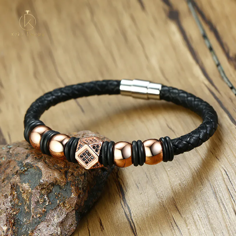 Genuine Leather Men's Bangle Bracelet Bracelet Accessories Wholesale BL-480