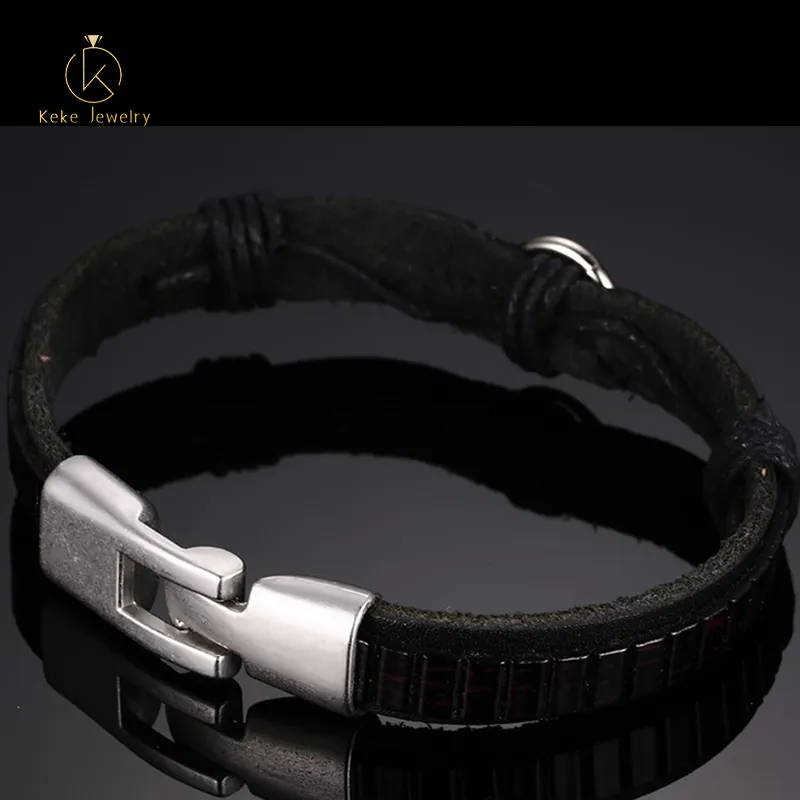 Wholesale appearance of beautiful European and American personality accessories men's leather bracelet BL-137