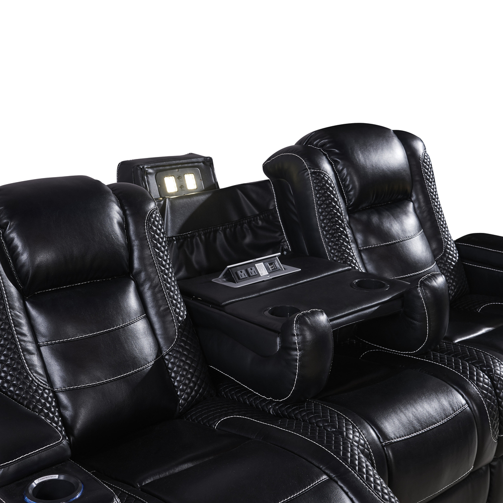 Hot Selling Leather Power Recliner Sofa with Adustable headrest for living room furniture