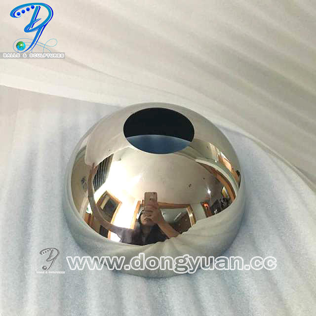 300mm Stainless Steel Hemispheres withHole for Lamp Decoration
