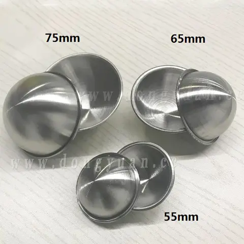 65mm Brushed Surface Stainless Steel Bath Bomb Mold with Edge