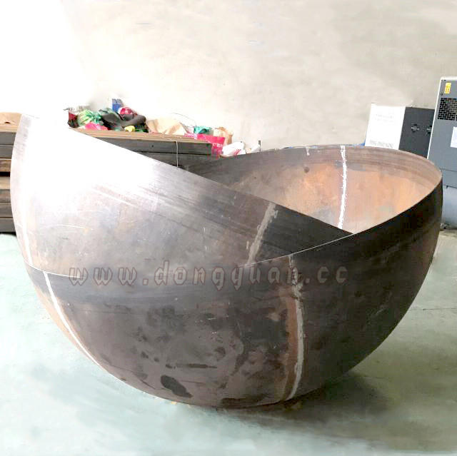 120mm Carbon Steel Half Ball, Mild Steel Sphere with Hole