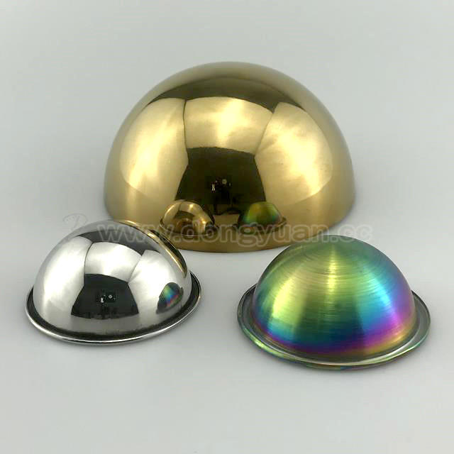 Stainless Steel Hemisphere Mold with RooledEdge for Bath BombMould Making