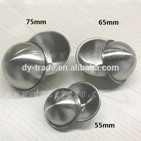55mm Stainless Steel Half Molds with Brushed Surface for Lush Bath Bombs