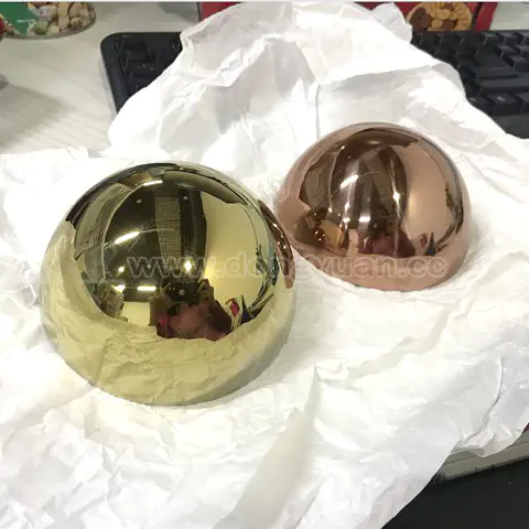 102mm Stainless Steel Half Sphere with Copper Color for Bath Bomb Soap Mould