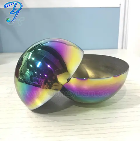 Rainbow Color Metal Grade Steel Half Sphere for Bath Bomb Molds