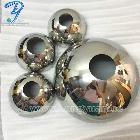 400mm Polish Metal Half Sphere with Hole for Lamp Shape Decoration