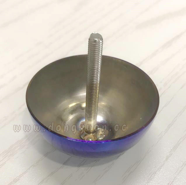 High Polished Stainless Steel Hemisphere with Thread Rod for Wall Decoration Furniture Parts