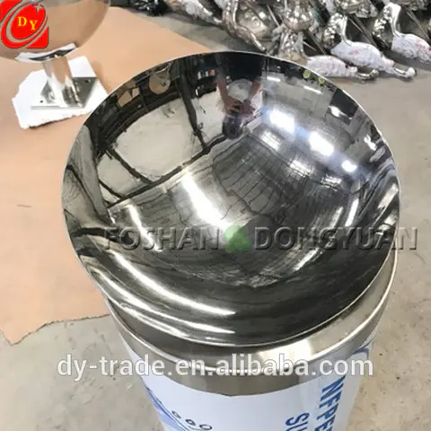 Stainless Steel Concave Mirror Polished Decorative Sculpture