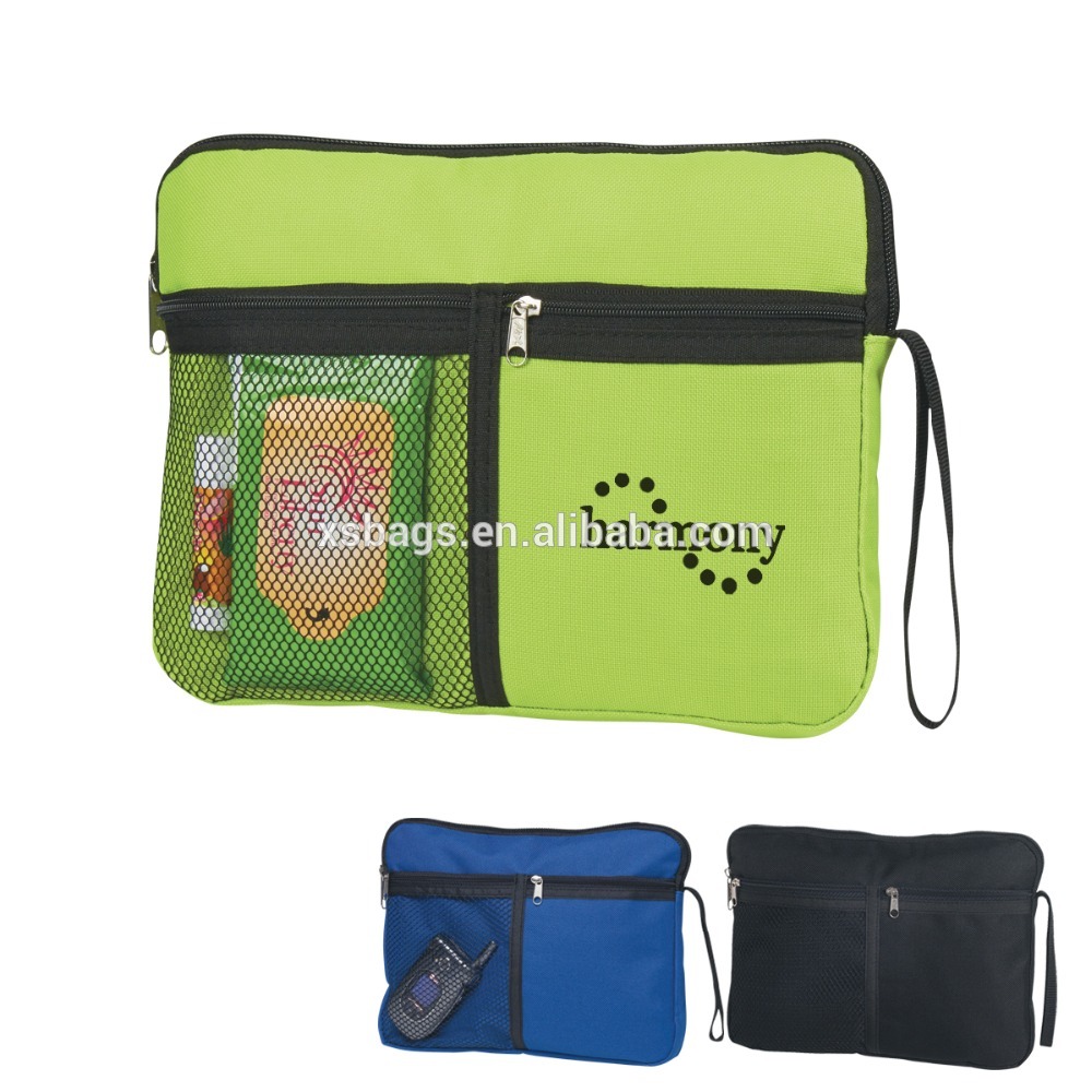 Multi-Purpose waterproof cosmetic bags With 2 Front Zippered Pockets