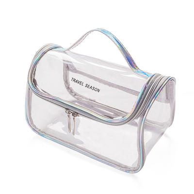 Waterproof Transparent PVC Travel Toiletry Bag Lady Cosmetics Storage Bag