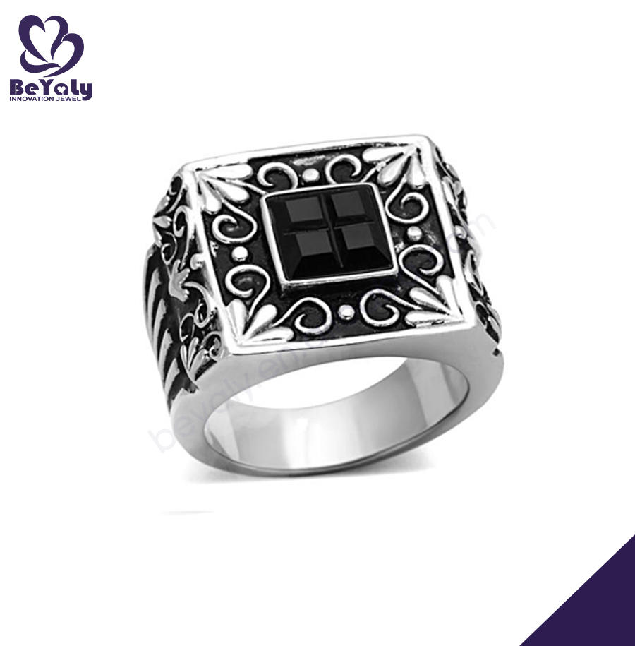 product-Wooden design plain stainless steel nepali handmade silver ring-BEYALY-img-3
