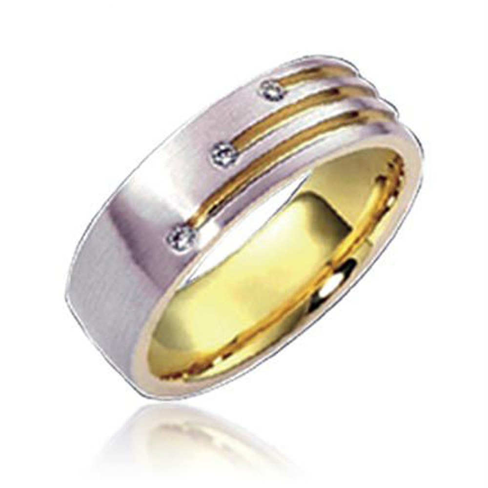 Beauty women wear cool yellow real gold 18k ring