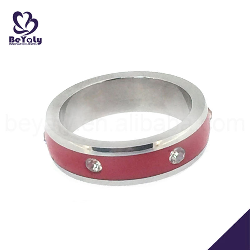 product-BEYALY-Promotional handmade stainless steel ruby titanium ring-img-2