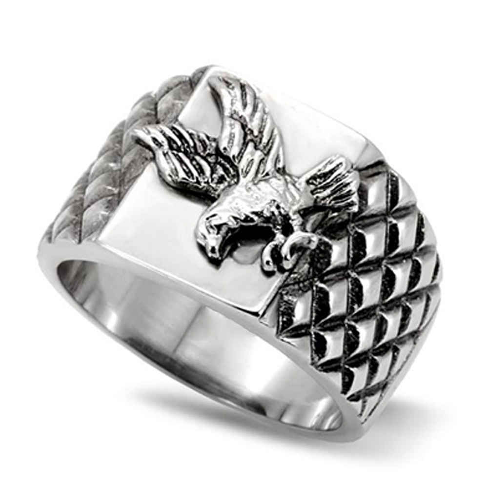 New stainless steel eagle design mens fashion ring