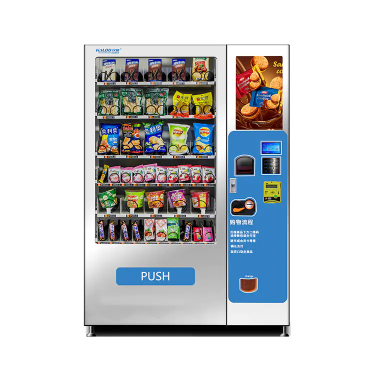 China Cheap vending machine snacks and drinks combo cans vending machine with elevator