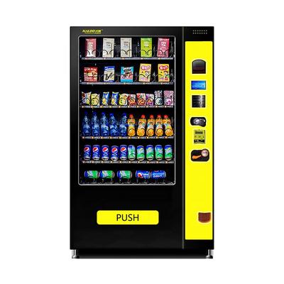 Hot Sale automat Refrigerated snacks glass bottle drinks vending machine with elevator