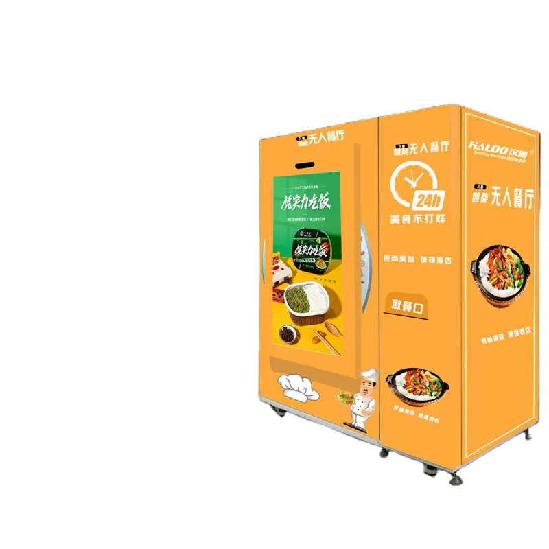 3000W heating power self service take out food vending machine and hot food vending machine