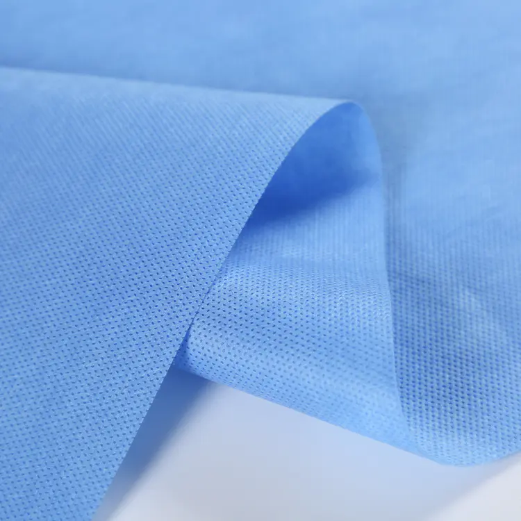 blue color nonwoven fabric SMS medical non woven fabric 25g-40g for disposable overalls