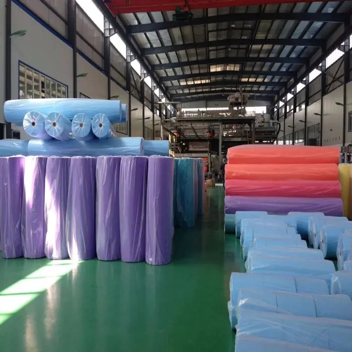 Manufacturer colorful 100% pp hydrophobic biodegradable Non woven polypropylene Fabric In Roll