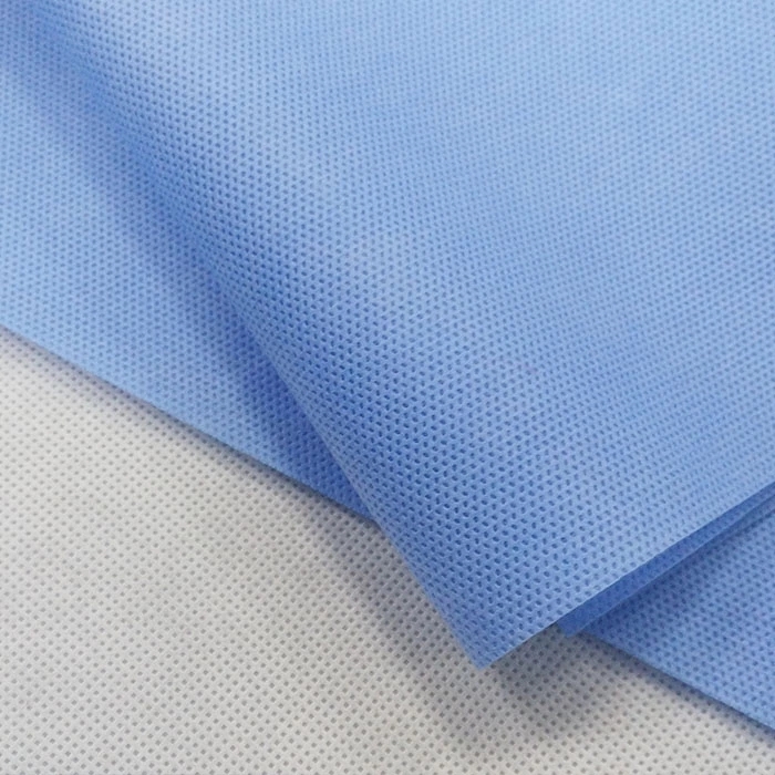 blue color 40g SMS non woven fabric medical use spunbonded nonwoven ...