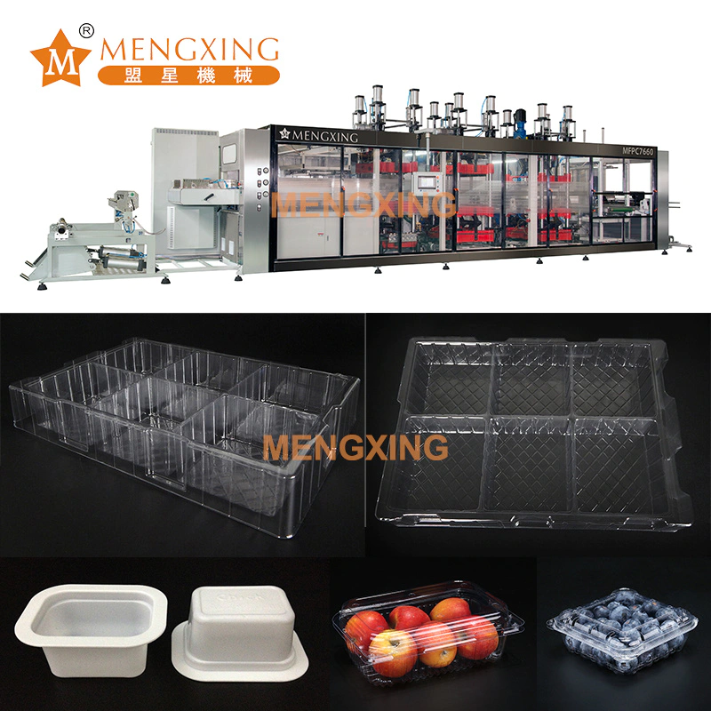 Vacuum Forming Machine Automatic Plastic Fruits Packages Box Tray Thermoforming Forming Tray Making Machine