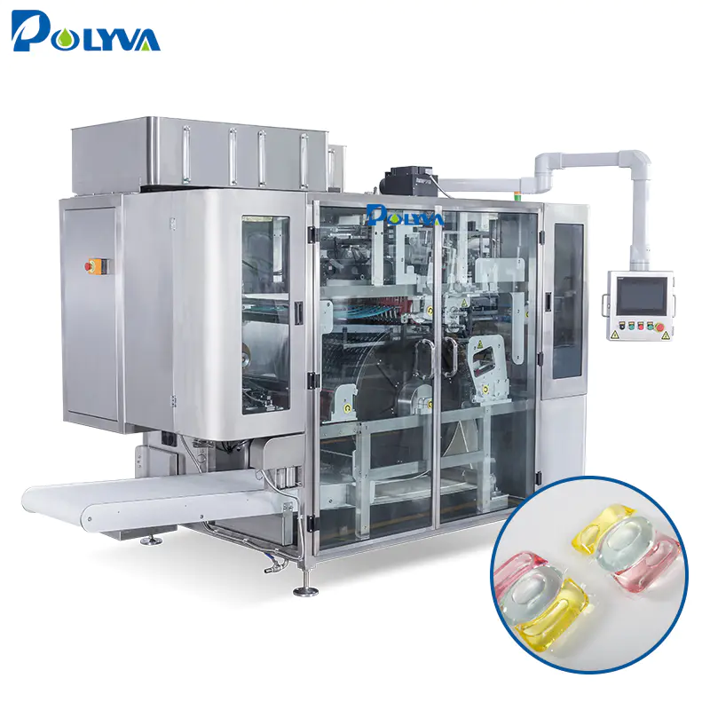 Foshan POLYVA Water Soluble Packing High Efficiency Liquid Pods Automatic Pouch Packing Machine