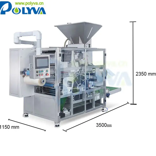 POLYVA Produce Water Soluble Laundry Capsules Filling Machine PVA Water Soluble Film Packaging Powder Detergent Packing Machine