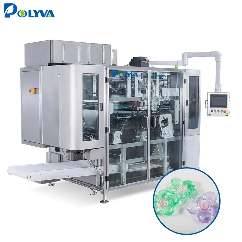 PVA water soluble film laundry capsules filling machine detergent pod packing machine