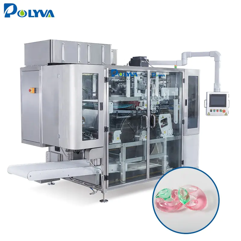 China high speed pva water soluble dishwasher laundry detergent pods cleaning capsules filling packing machine