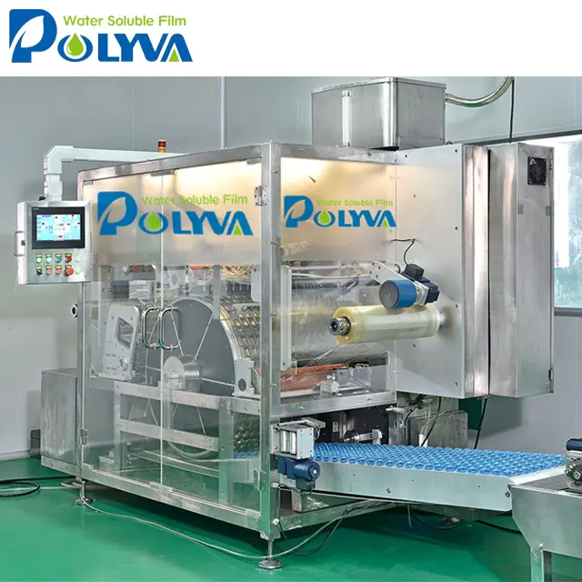 POLYVA factory cheaper low speed automatic laundry detergent pods filling packaging machine