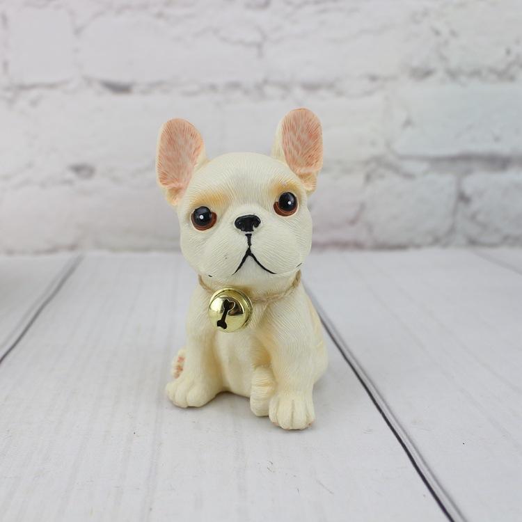 Creative Design Decoration of Interesting French Bulldog Statue with Simulated Resin Dog
