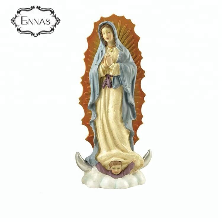 Antique Catholic items Our Lady of Guadalupe resin religious statues for sale