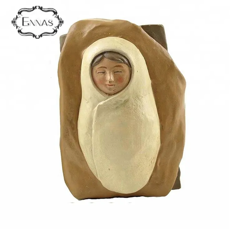 Resin Religious Nativity Jesus Sleeping Baby Figurines for decoration