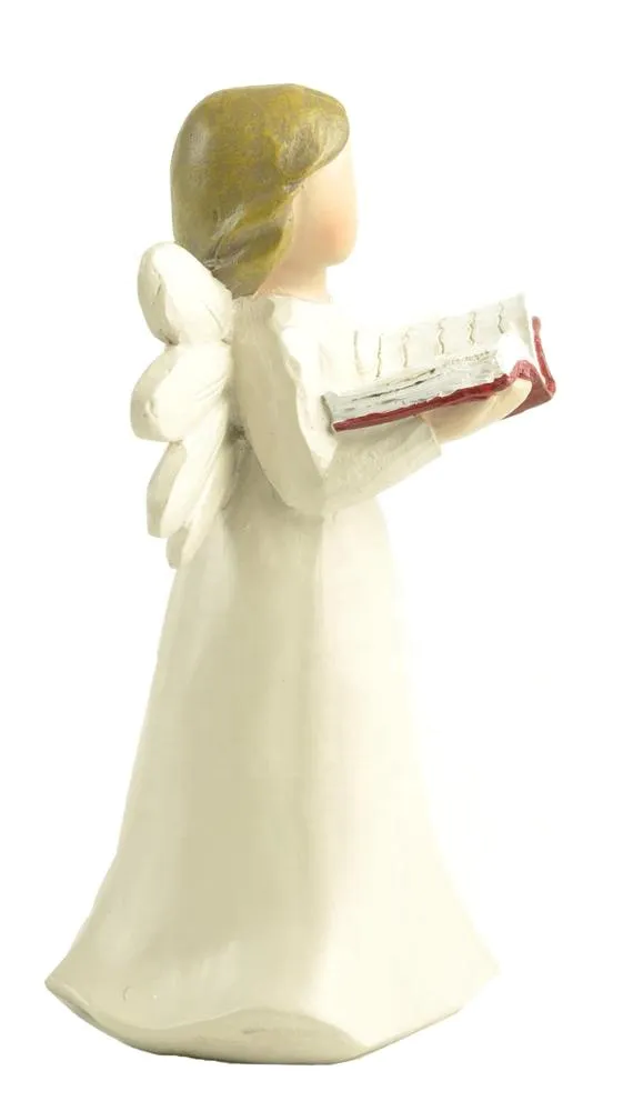 Stock products Polyresin Wood-carved Angel Doll Reading figurine for decoration
