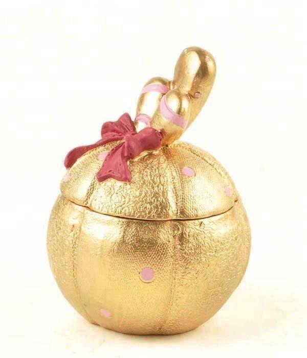 Polyresin gold Jewelry Storage Box Valentines Day Gifts made in china