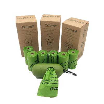 PLA dog waste bag 100% biodegradable compostable poop bag with container