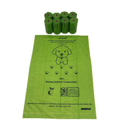 biodegradable dog poop corn bags pet dog waste bag plastic doggy bag with dispenser