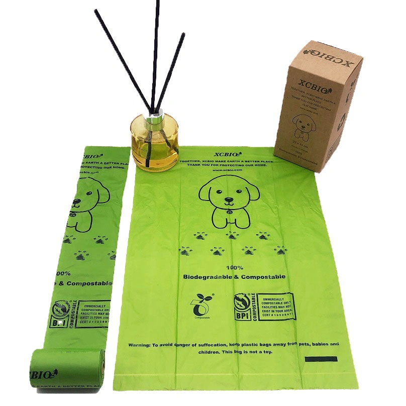 dog poop corn bags biodegradable pet dog waste bag with dispenser