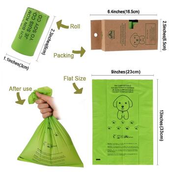 Eco friendly Corn starch 100% biodegradable dog poop bags