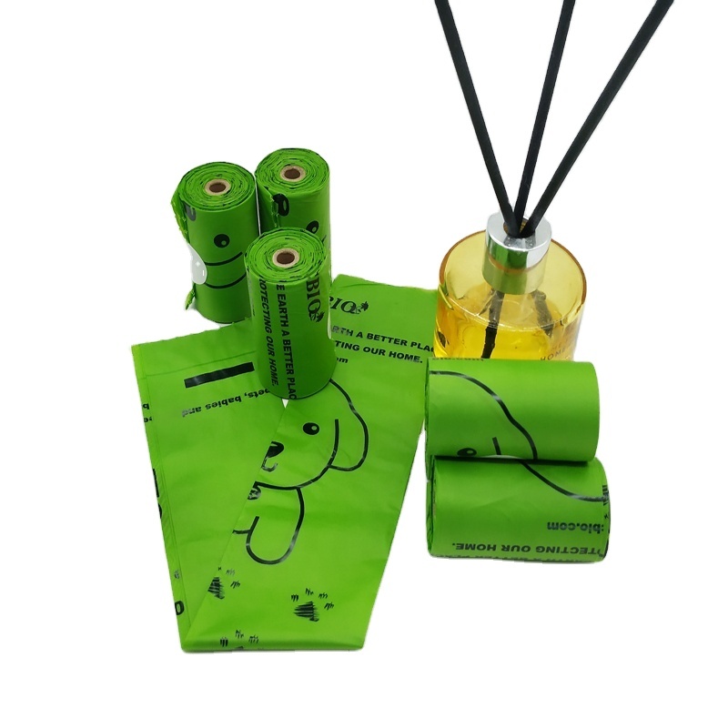 wholesale custom printed eco friendly corn starch compostable biodegradable dog poop bag