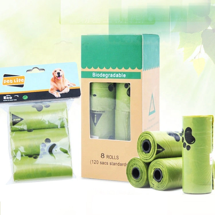 en13432 eco friendly compostable biodegradable dog poop bags custom printed